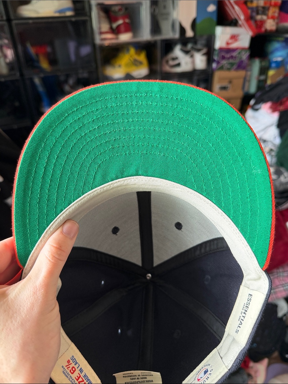 Fear of God Essentials Astros New Era 59Fifty Fitted Hat Size 6 7/8 - Picture 8 of 11